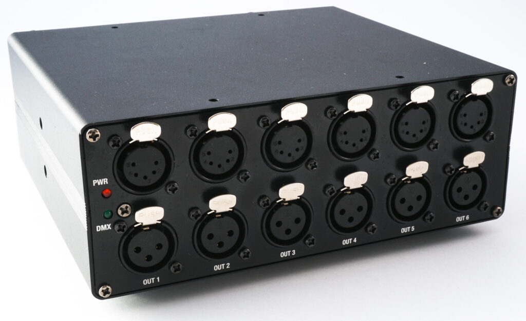 SBL DMX splitter 6 kanaler 3/5 pin